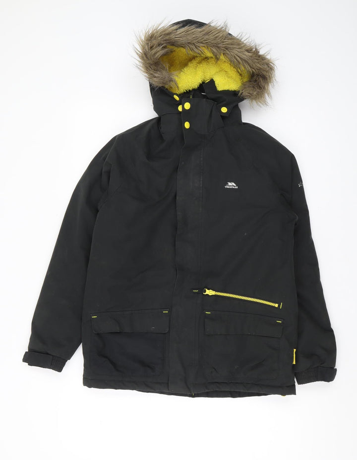Trespass Boys Black Waterproof Parka Jacket 11-12 Years