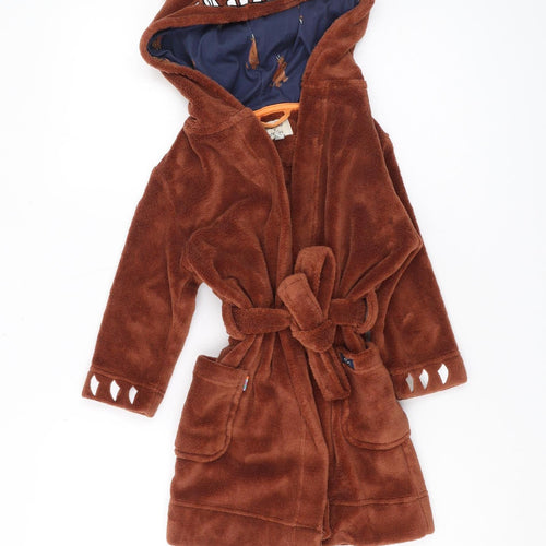 Joules Gruffalo Boys Brown Fleece Hooded Robe 3-4 Years