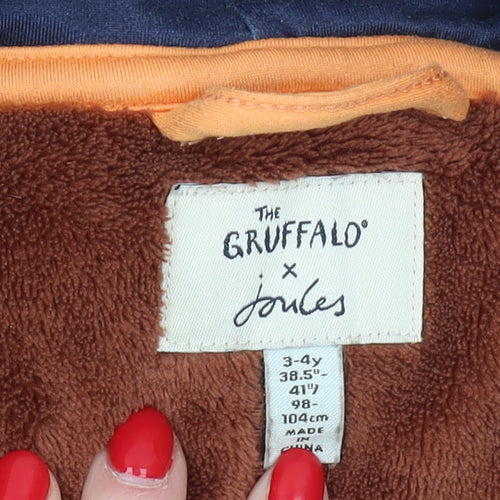 Joules Gruffalo Boys Brown Fleece Hooded Robe 3-4 Years