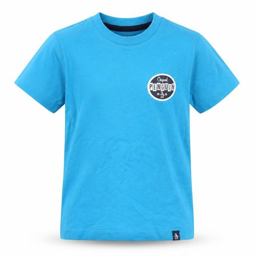 Original Penguin Boys Blue T-Shirt, Size 3-4 Years, Short Sleeve