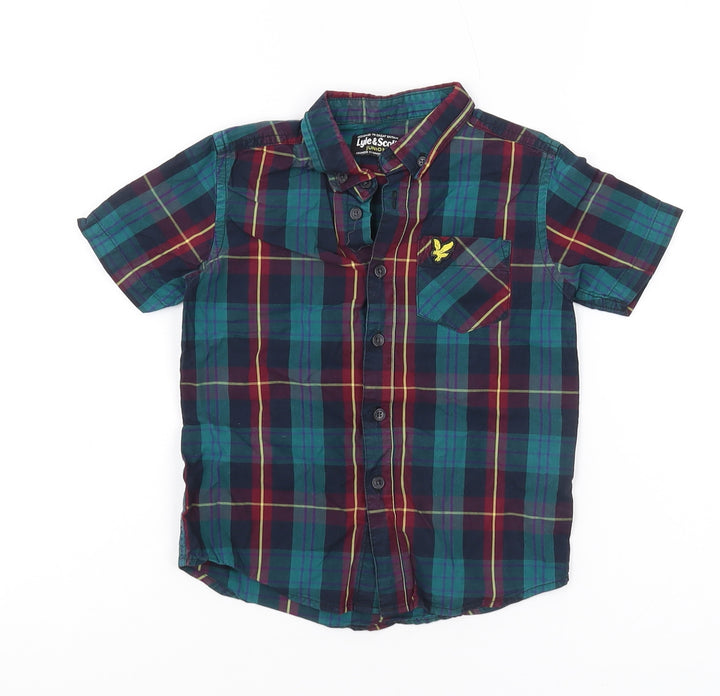 Lyle & Scott Boys Multicoloured Plaid Button-Up Shirt 4-5 Years
