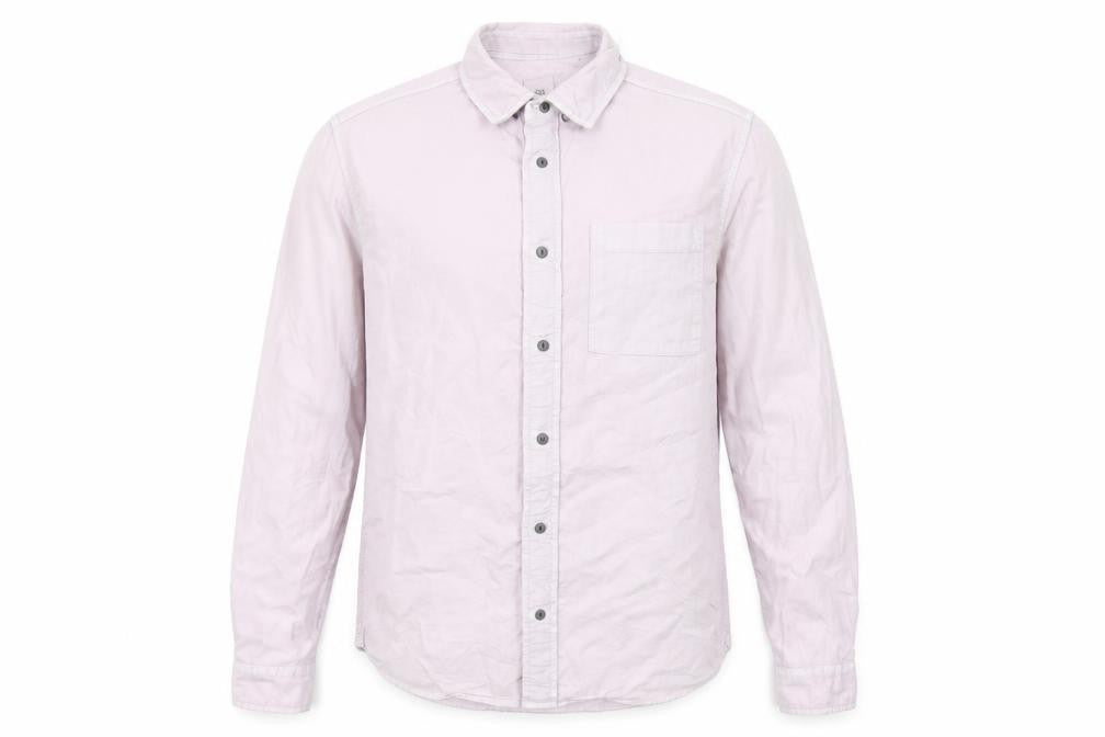 Front view of River Island Men's Pink Button-Up Shirt S