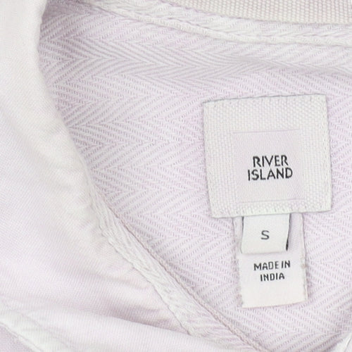 River Island Men's Pink Button-Up Shirt S