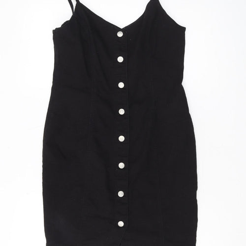 New Look Women's Black Pinafore Dress, Size 14