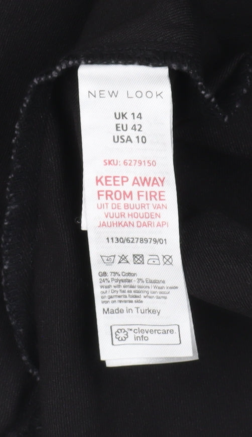 New Look Women's Black Pinafore Dress, Size 14