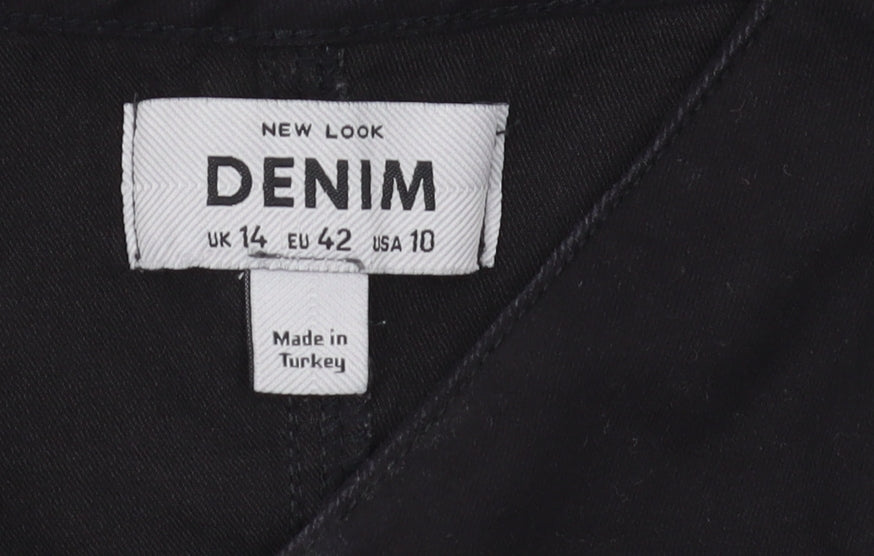 New Look Women's Black Pinafore Dress, Size 14