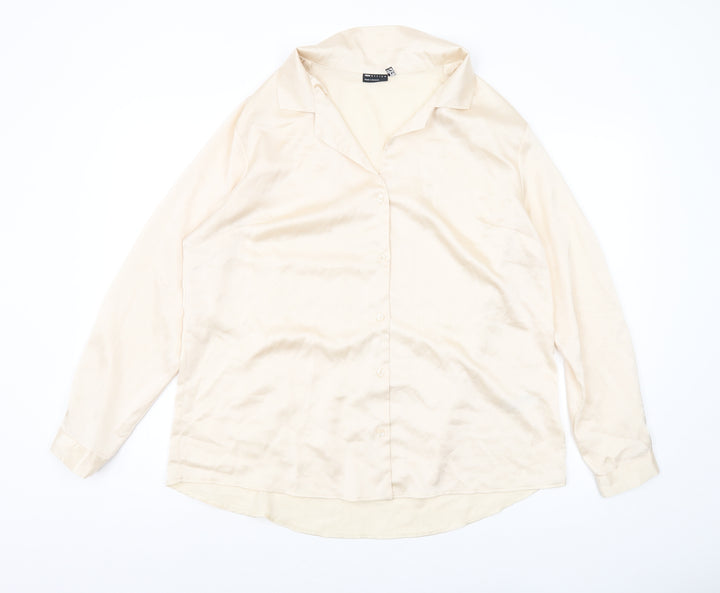 ASOS DESIGN Women's Beige Blouse Size 12