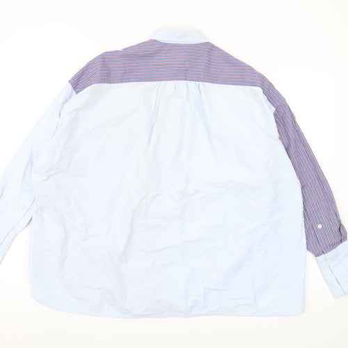 Tommy Icons Women's Blue Striped Button-Up Shirt S