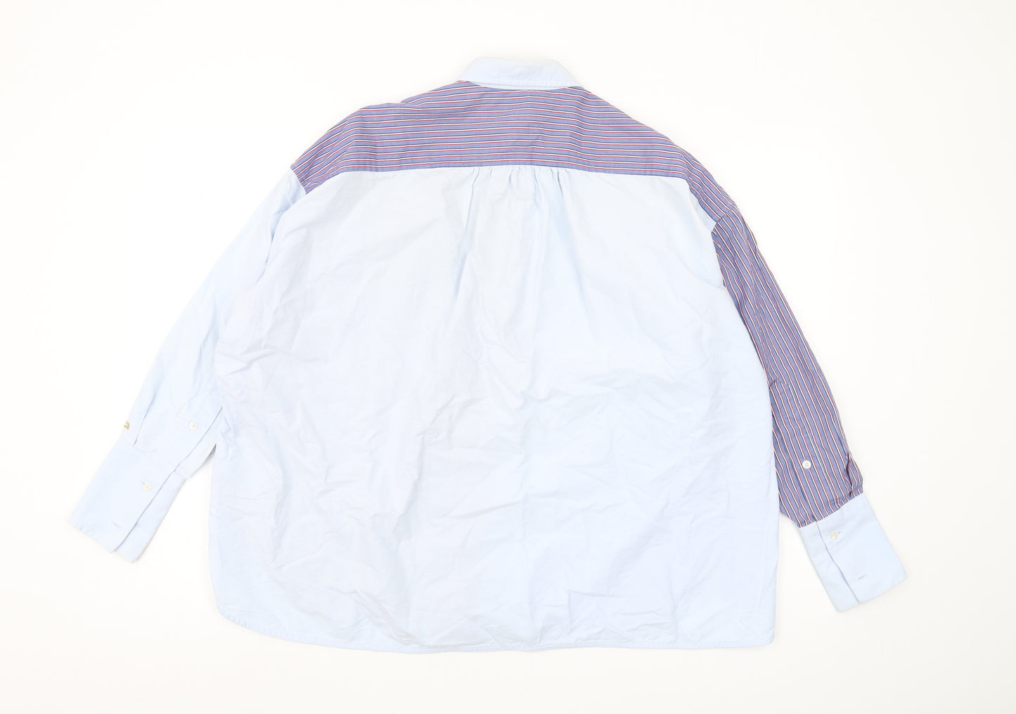 Tommy Icons Women's Blue Striped Button-Up Shirt S