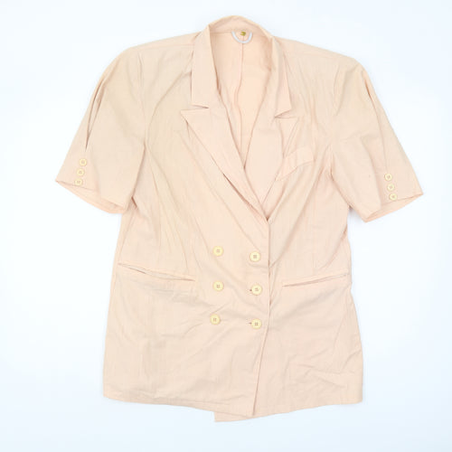 C&A Women's Beige Blazer Size 10 - Stylish Workwear