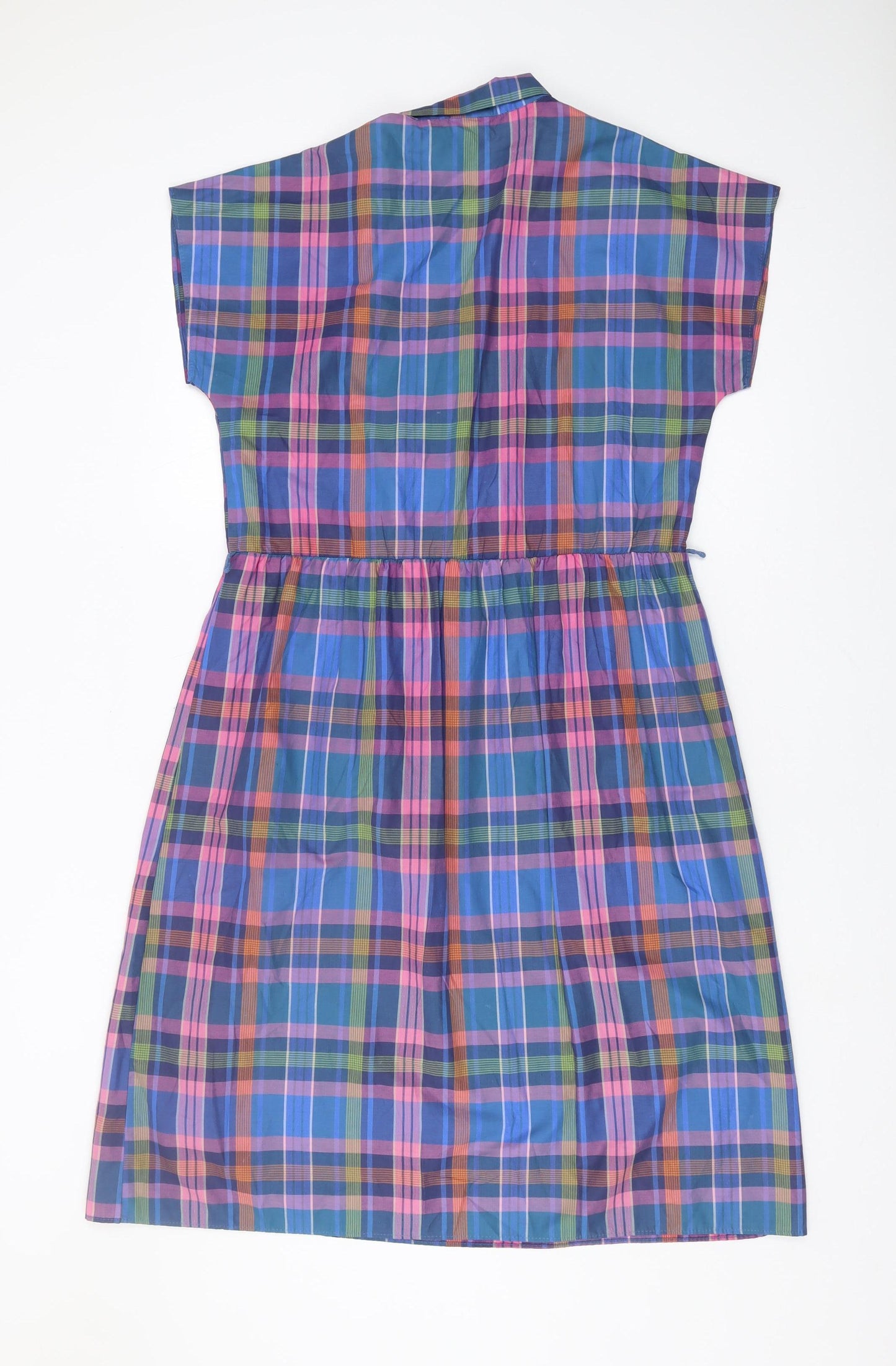 St Michael Women’s Multicoloured Plaid Shirt Dress, Size 12