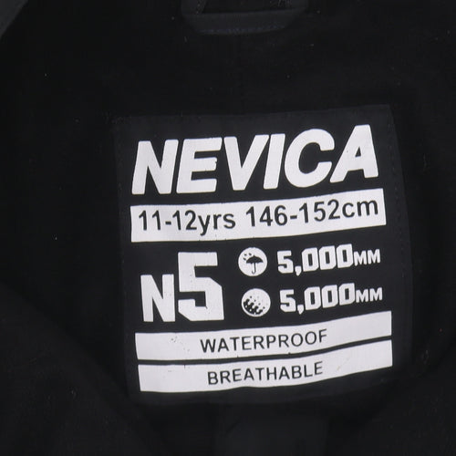 Nevica Boys Black Snow Pants, 11-12 Years, Waterproof Breathable