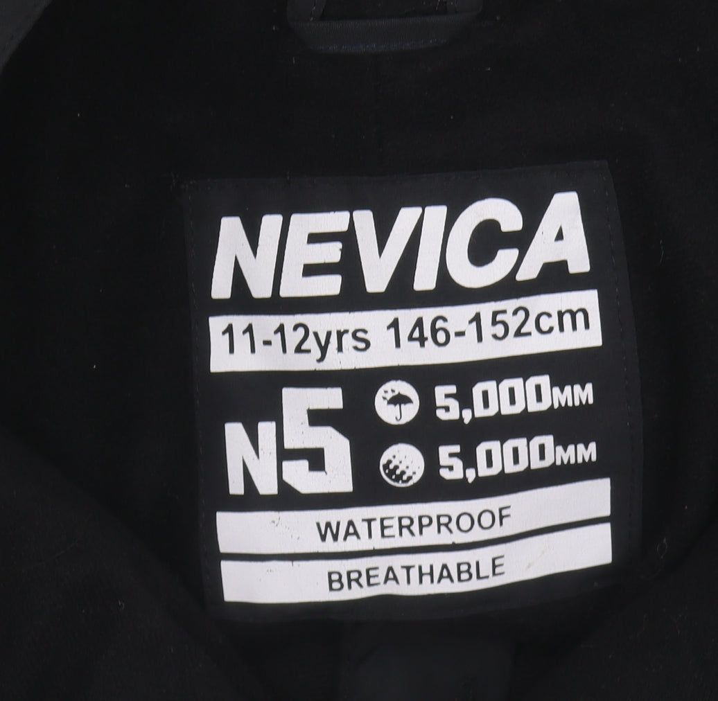 Nevica Boys Black Snow Pants, 11-12 Years, Waterproof Breathable