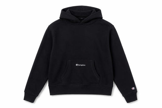 Champion Girls Black Pullover Hoodie - Large Logo Casual
