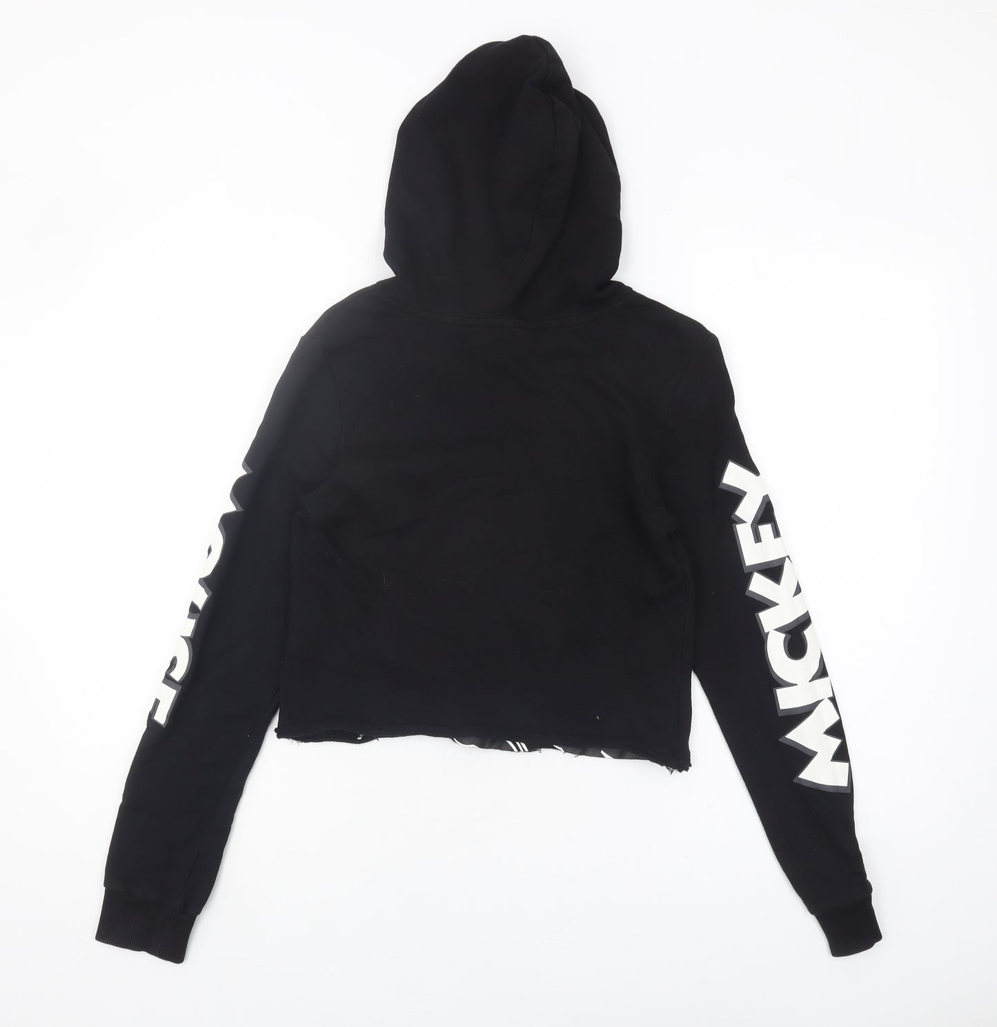 H&M Girls Mickey Mouse Black Hoodie, Size 12-14 Years