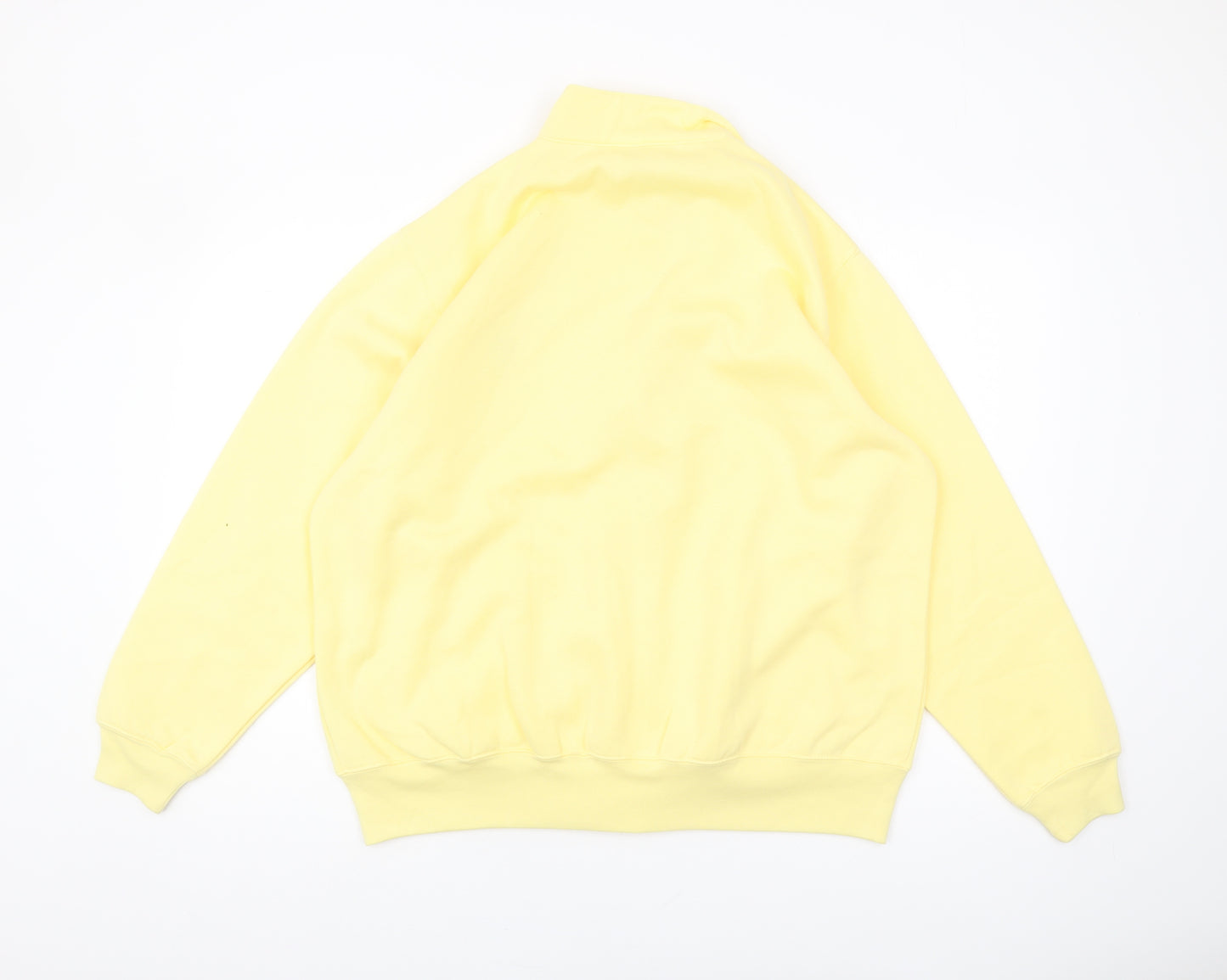 Damart Women's Yellow Cardigan Size 16 Collared Button Casual