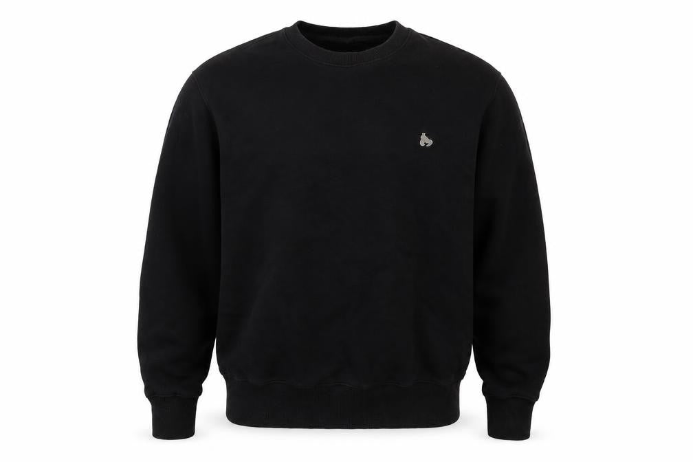 Front view of Money Men's Black Pullover Sweatshirt, size S