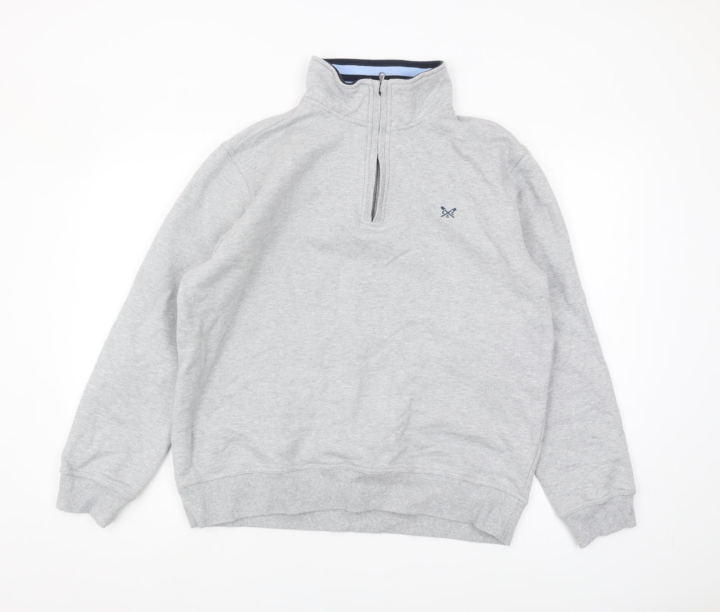 Crew Clothing Company Men's Grey XL 1/2 Zip Sweatshirt