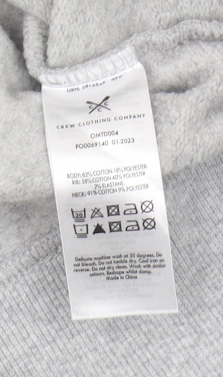 Crew Clothing Company Men's Grey XL 1/2 Zip Sweatshirt