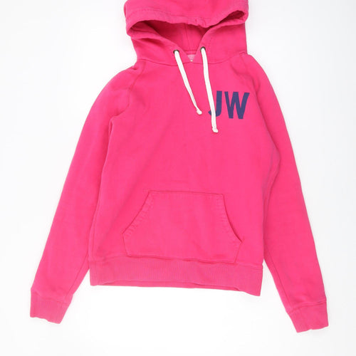 Jack Wills Women’s Pink Pullover Hoodie Size 14 with Logo