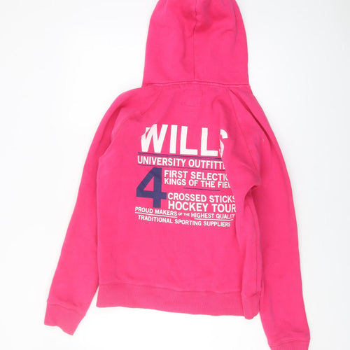 Jack Wills Women’s Pink Pullover Hoodie Size 14 with Logo