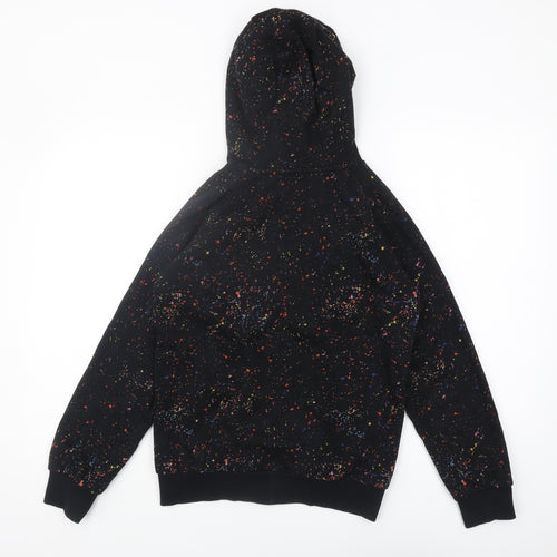 Next Boys Black Full Zip Hoodie, 12 Years, Graphic Print