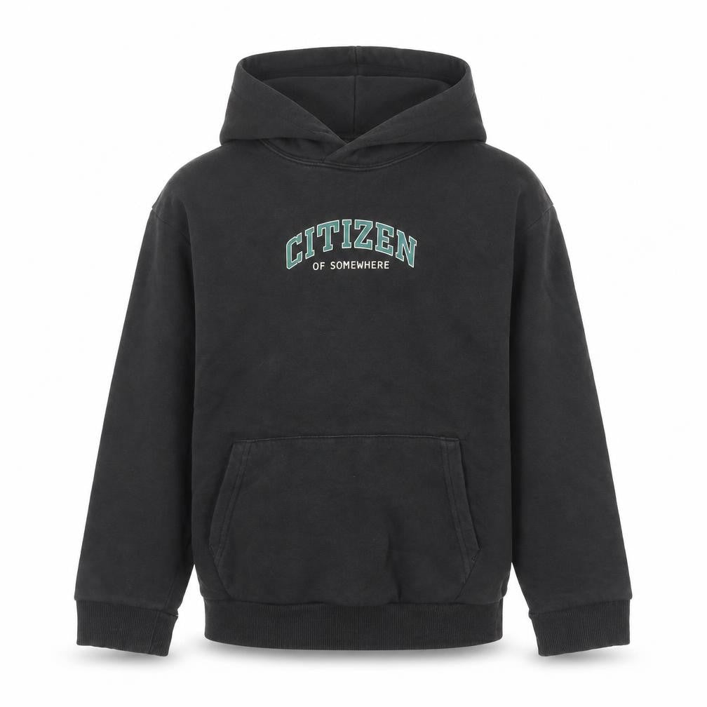 Front view of Marks & Spencer boys’ black hoodie 9-10 years