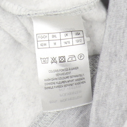 Damart Women's Grey Floral Zip Sweatshirt M
