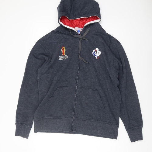 Rugby League World Cup Grey Hoodie M Unisex Full Zip
