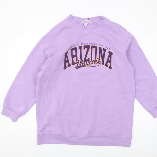 H&M Women's Purple Pullover Sweatshirt Size 12