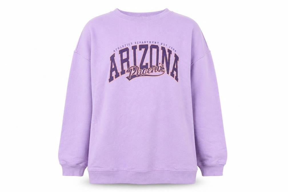 Front view of H&M Women's Purple Pullover Sweatshirt, size 12