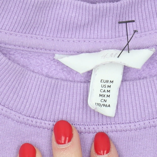 H&M Women's Purple Pullover Sweatshirt Size 12