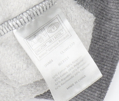 Animal Women's Grey Pullover Hoodie, Size 10, Casual Logo Design