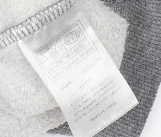 Animal Women's Grey Pullover Hoodie, Size 10, Casual Logo Design