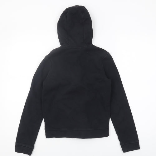 Nike Boys Black Full Zip Hoodie - M, Logo, Casual, Fleece