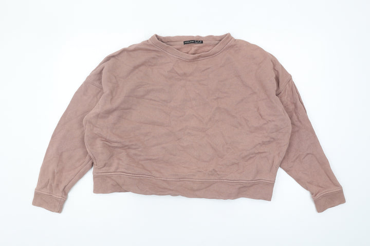 Oysho Women's Brown Cotton Pullover Sweatshirt Size 8