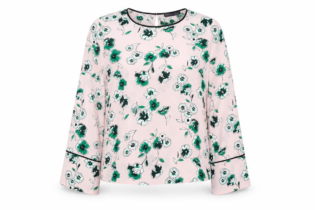Marks and Spencer Women’s Pink Floral Blouse Size 16