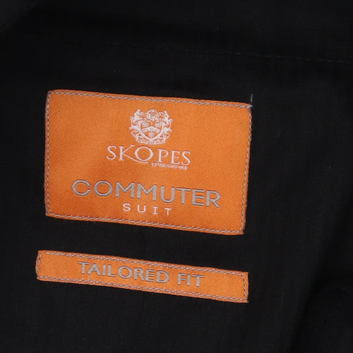 Skopes Men's Black Regular Fit Trousers, Size 36
