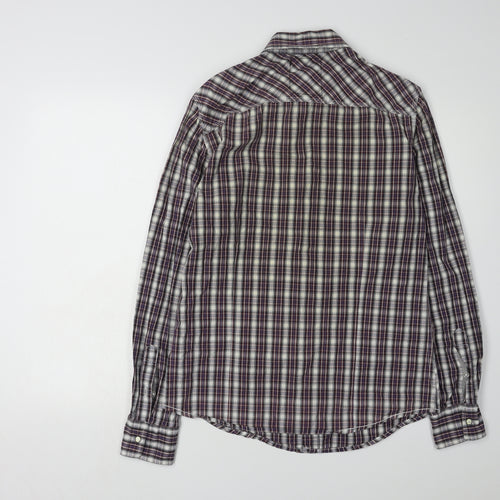 Bershka Men's Multicoloured Plaid Shirt, Size M