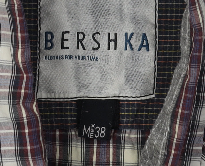 Bershka Men's Multicoloured Plaid Shirt, Size M