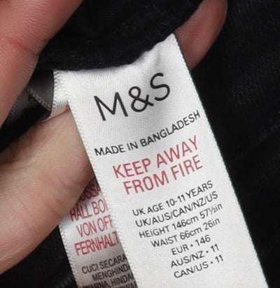 Marks and Spencer Boys Black Skinny Jeans - Size 10