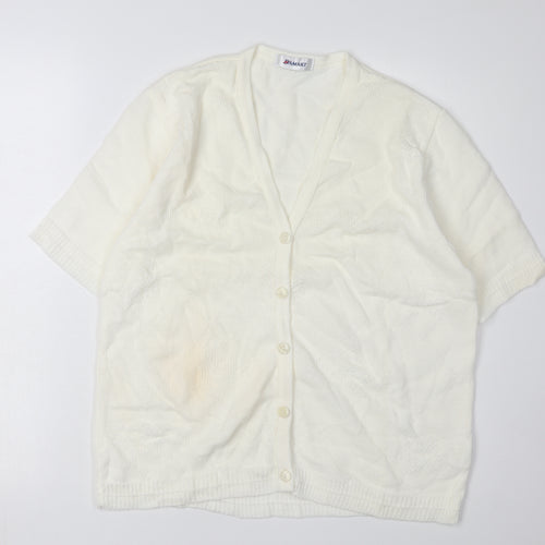 Damart Women's Ivory Cardigan, Size 16-18, Button Accent