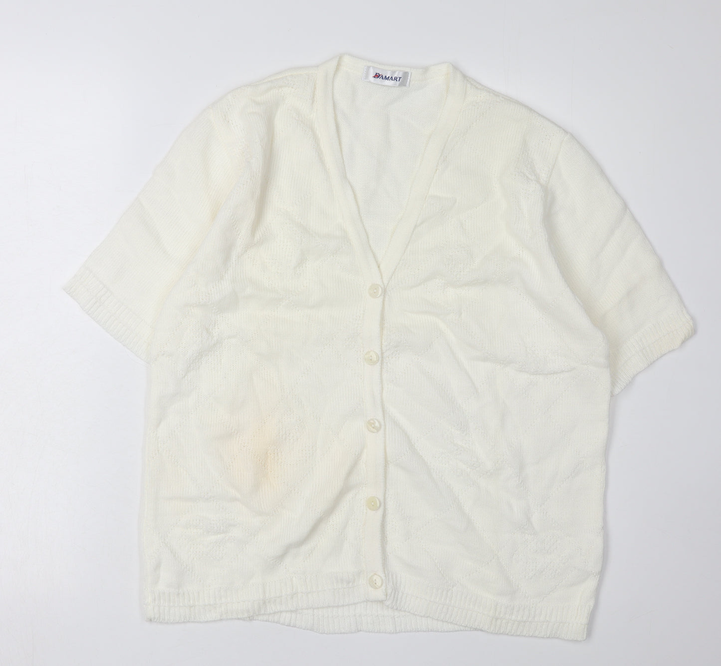 Damart Women's Ivory Cardigan, Size 16-18, Button Accent