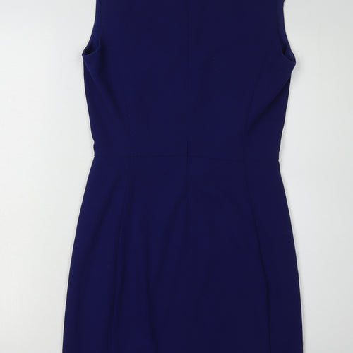 Mango Women's Blue Sheath Dress, Size S, Formal Wear