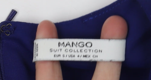 Mango Women's Blue Sheath Dress, Size S, Formal Wear