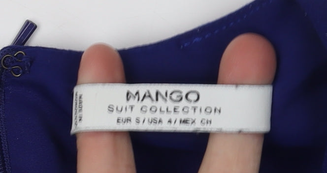 Mango Women's Blue Sheath Dress, Size S, Formal Wear