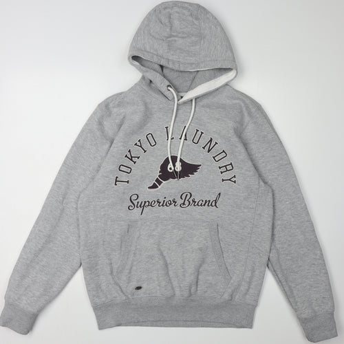 Tokyo Laundry Men's Grey Pullover Hoodie, Size M