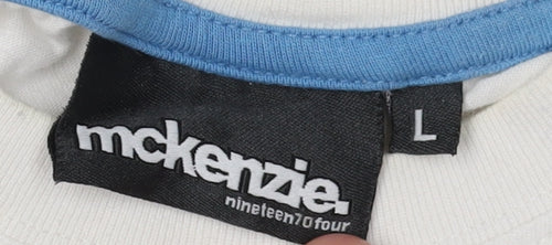 McKenzie Men's Graphic White T-Shirt Size L