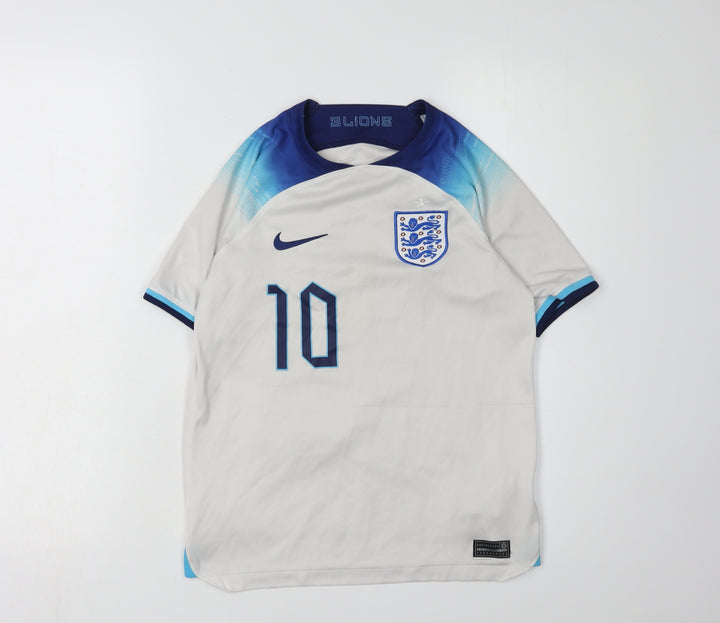 Nike Boys White Football Jersey Short Sleeve Medium