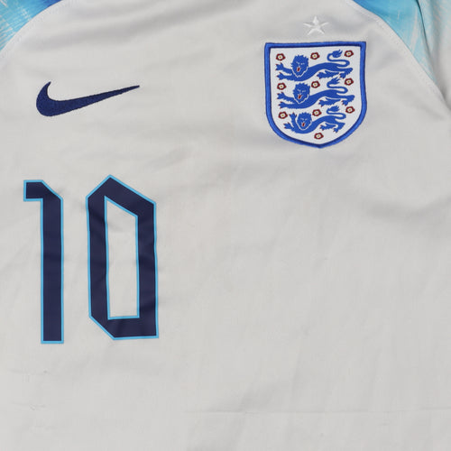 Nike Boys White Football Jersey Short Sleeve Medium